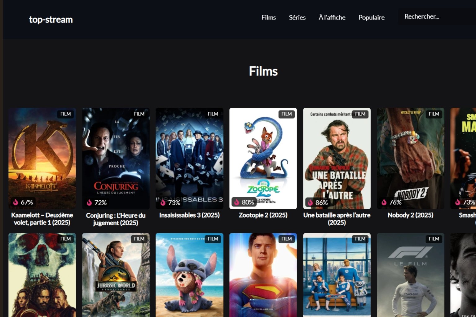 TopStream plateforme streaming